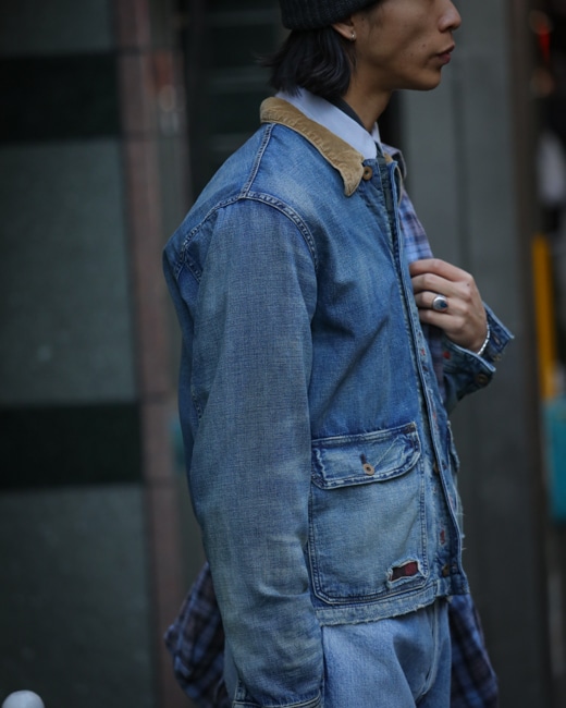 RRL Indigo Cotton Linen Denim Work Jacket