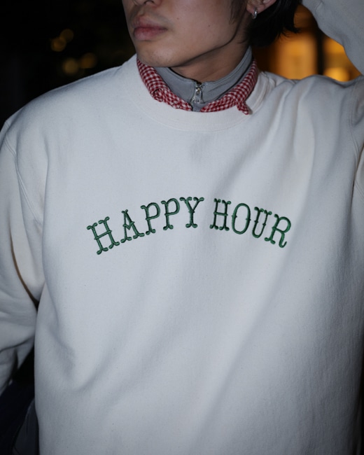 TACOMA FUJI RECORDS HAPPY HOUR CREWNECK [2024初売り商品 vol.05]