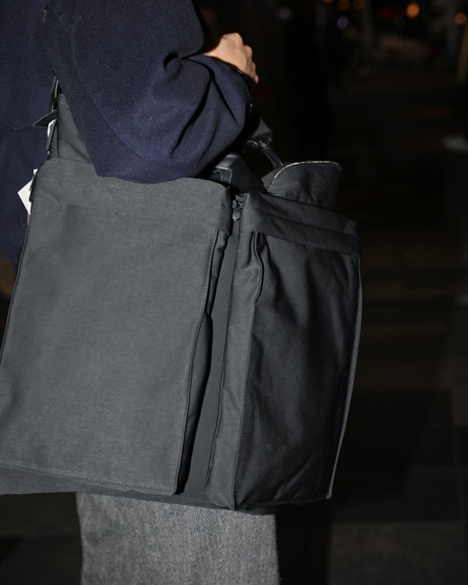 Hender Scheme Tape tote bag / black - ALPOA