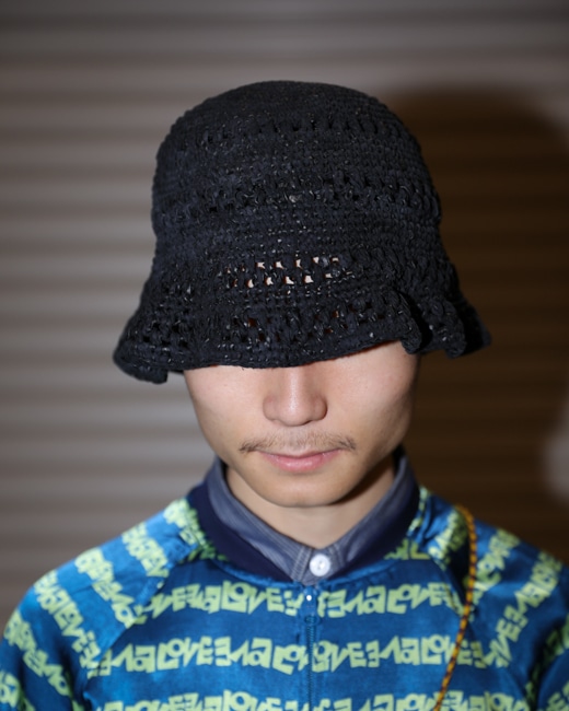 SEVEN BY SEVEN BAIDED LEATHER HAT [BLACK]