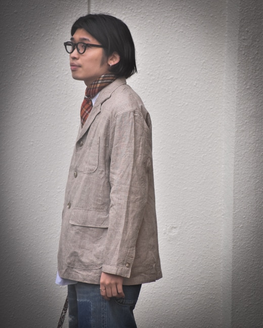 ENGINEERED GARMENTS Loiter Jacket 【Beige(Linen Glen Plaid)】