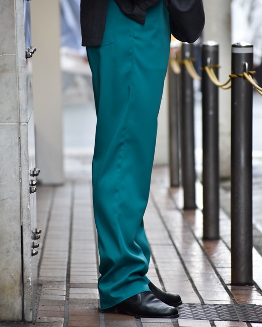 NEAT Color Poly Viscose Pants [Green]