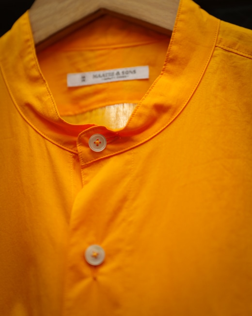 MAATEE&SONS SILK POCKET TEE/160番TANSHI半無双BAND COLLAR