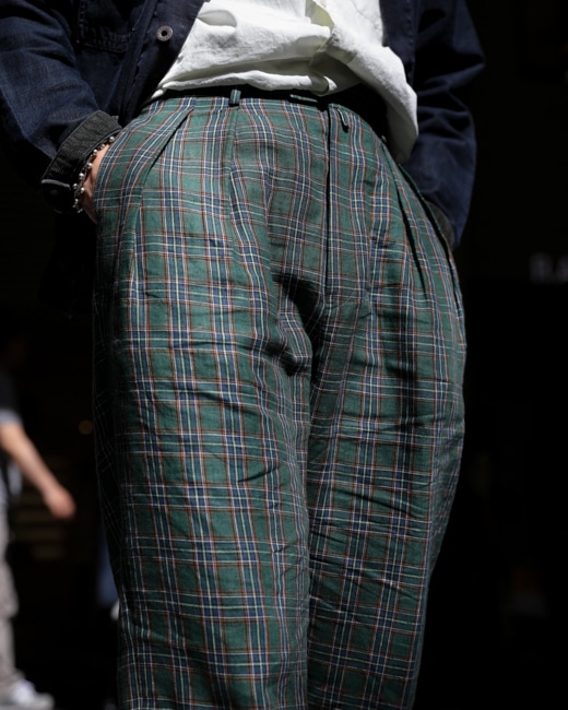 NEAT】LINEN H CHECK WIDE TYPE 1 / ニート リネン チェック