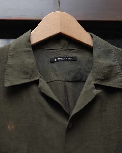 ●試着のみ【MAATEE & SONS】ドSリネン オープンカラーシャツ 4 MAATEE&SONS ドS LINEN OPEN COLLAR SHIRTS ○試着のみ【MAATEE