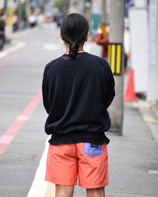 HERILL Ramie High Gauge Crew Neck [Navy]