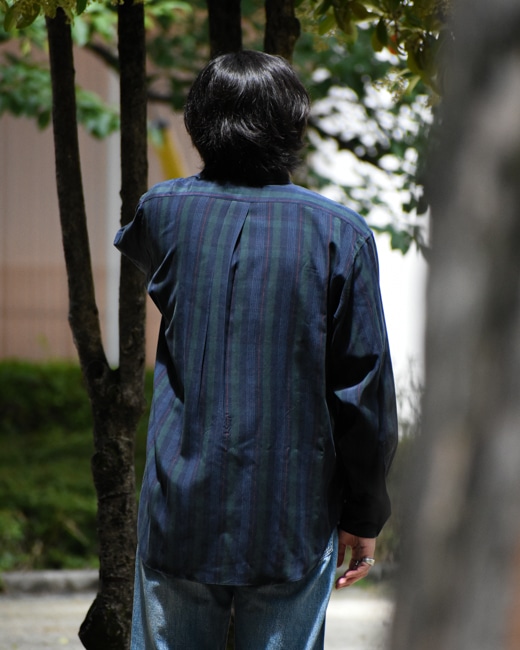 A.PRESSE Silk Rayon B.D Shirt [Black Watch]