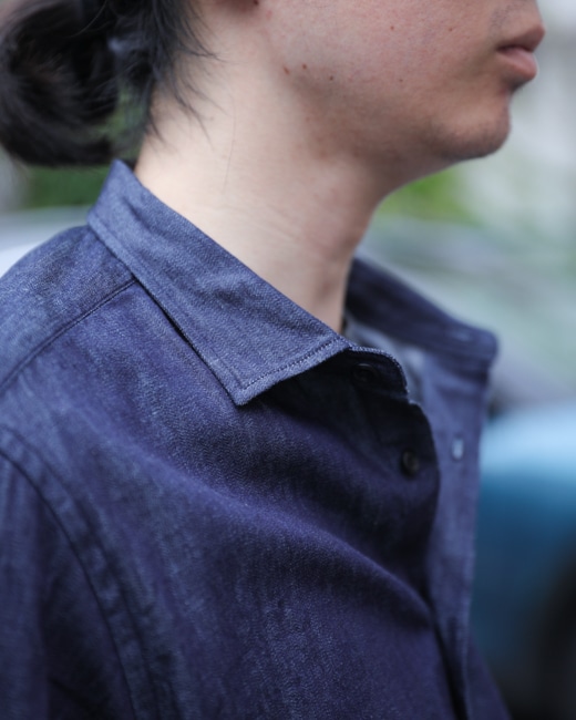 brunaboinne くしゅっとSPシャツ2号 BRU NA BOINNE くしゅっとSPシャツ2号 [インディゴ]