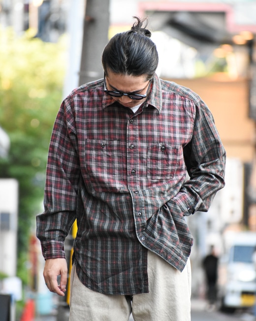 ENGINEERED GARMENTS Work Shirt [Olive(Cotton Smoky Plaid)]