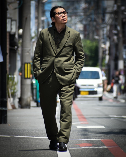 ENGINEERED GARMENTS Andover Jacket [Olive(Melange Cotton Twill)]