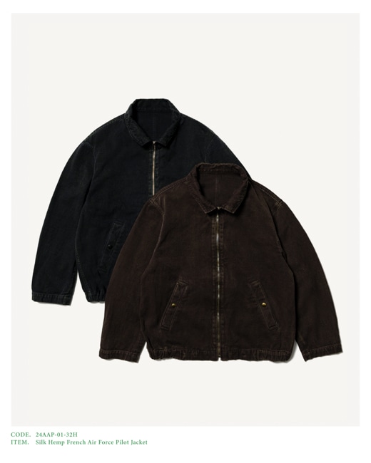 即完！a.presse/SilkHempFrenchAirForceJacket 2024.7.27 release / A.PRESSE | ref. / Web Store