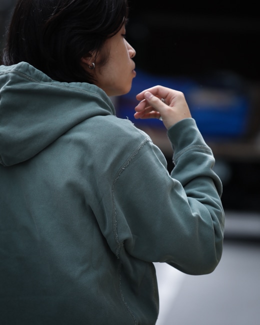 RRL Garment-Dyed Fleece Hoodie [Collageate Green]