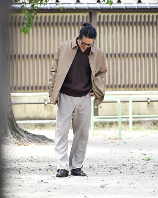 本日限定　24AW HERILL　Lamb leather Jacket HERILL Lamb Leather Jacket [Beige]