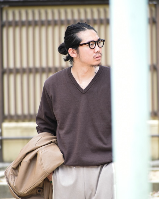 本日限定　24AW HERILL　Lamb leather Jacket HERILL Lamb Leather Jacket [Beige]