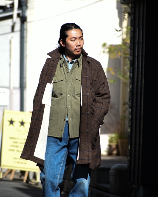 MAATEE&SONS WASHED WORK COAT [Brown Check/Green Check]