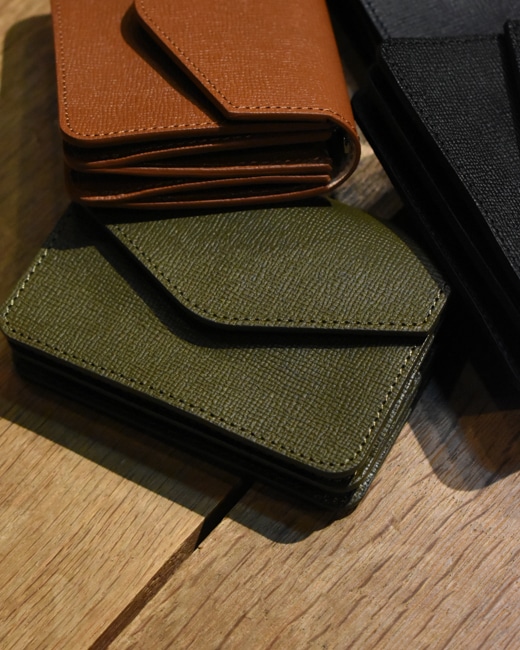 Hender Scheme saffiano leather series [Black/Navy/Brown/Olive]