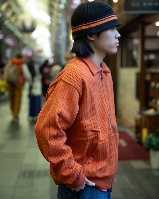 別注 25ss crepuscule Stripe Mesh Drizzler crepuscule Stripe Mesh Drizzler [orange]