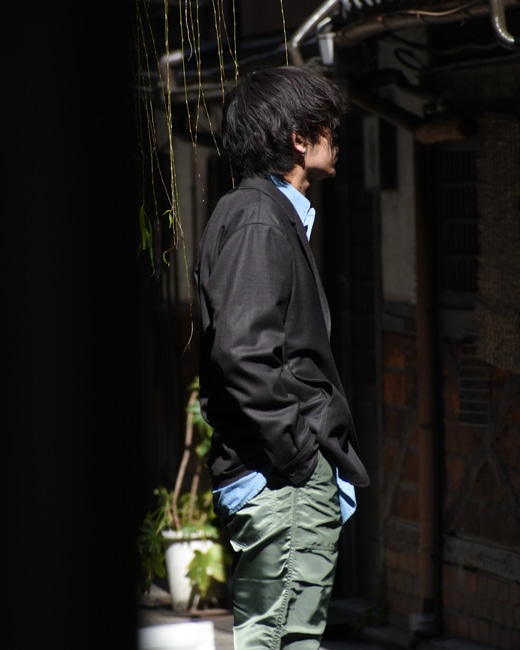山内 ウールメッシュクロスジャケット [Charcoal Brown]