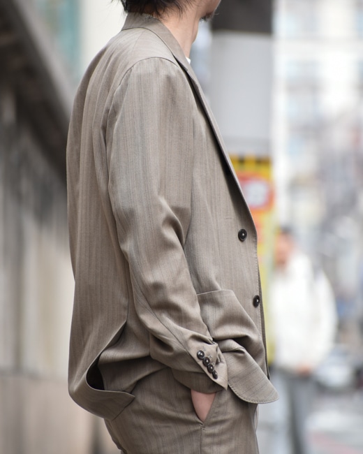 MAATEE&SONS UNCON SINGLE/SET UP TROUSER [GRAY/L.BROWN]