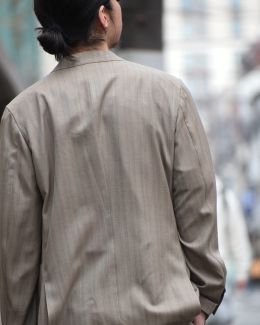 MAATEE&SONS UNCON SINGLE/SET UP TROUSER [GRAY/L.BROWN]
