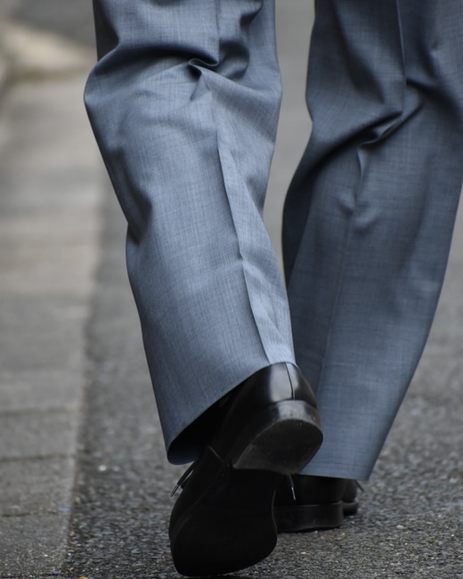 MAATEE&SONS UNCON SINGLE/SET UP TROUSER [GRAY BLUE]