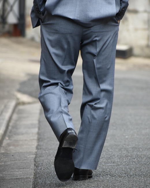 MAATEE&SONS UNCON SINGLE/SET UP TROUSER [GRAY BLUE]