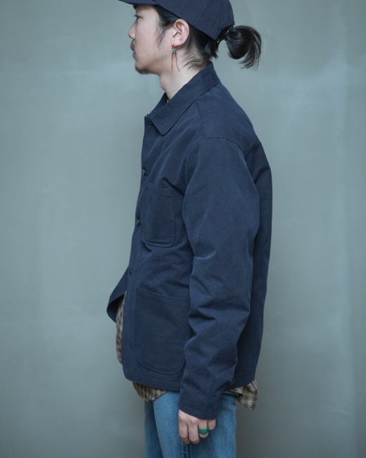 Three Pocket Jacket - Yarn Dyed Pindot Canvas, Olive/Grey