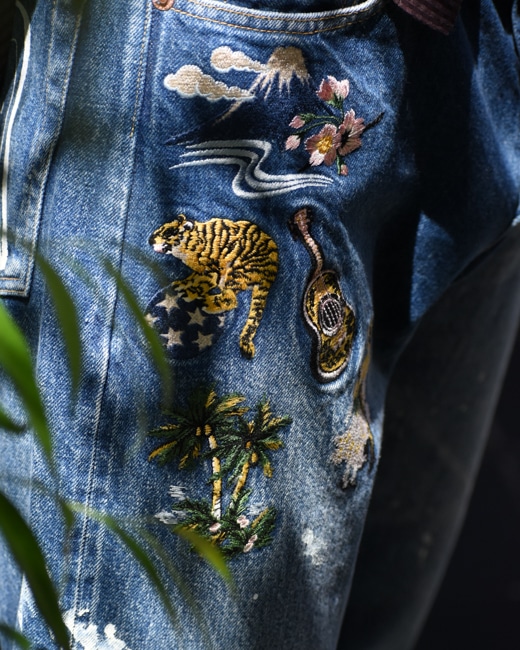 レア 珍品 剱伎衆かむゐ 袴デニム HERILL×KEITAMARUYAMA Souvenir XX Denim [Vintage worn}
