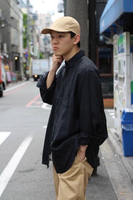 INDIVIDUALIZED SHIRTS LOFTMAN別注 リネンシャツ LOFTMAN別注 Relax Fit Shirt - Linen(15(MEN) Black/ブラック