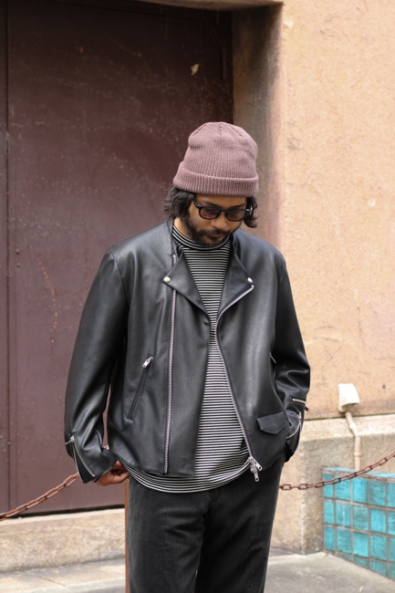 NOMA t.d. × NEEDLES[ノーマティーディー×ニードルズ] Faux Leather Riders Jacket