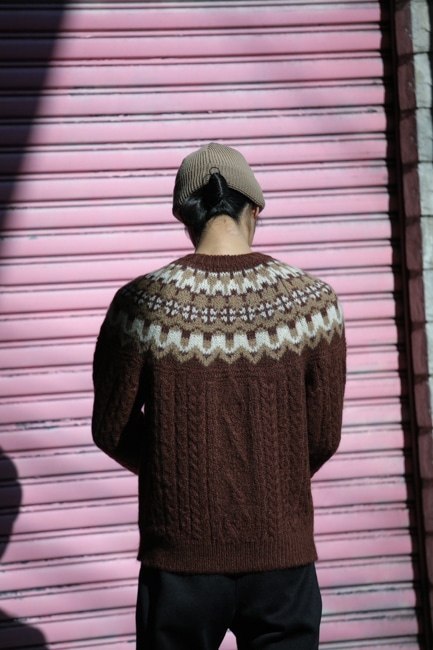 BATONER[バトナー] Men Mohair Nordic Crew Neck