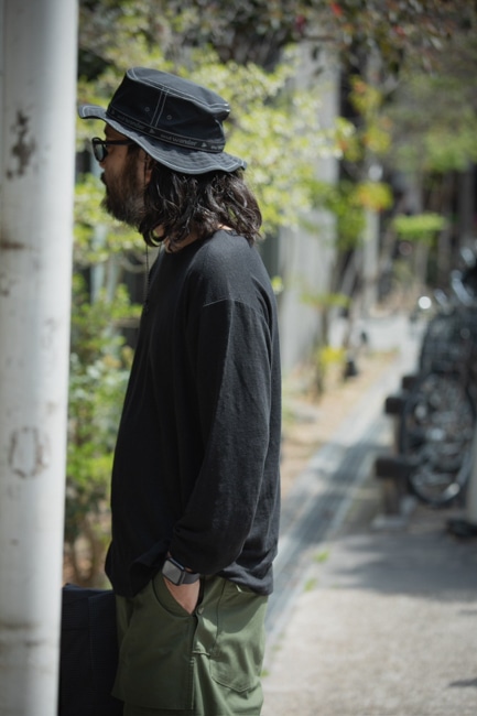 BATONER[バトナー] Men Normandy Linen Basque Shirt