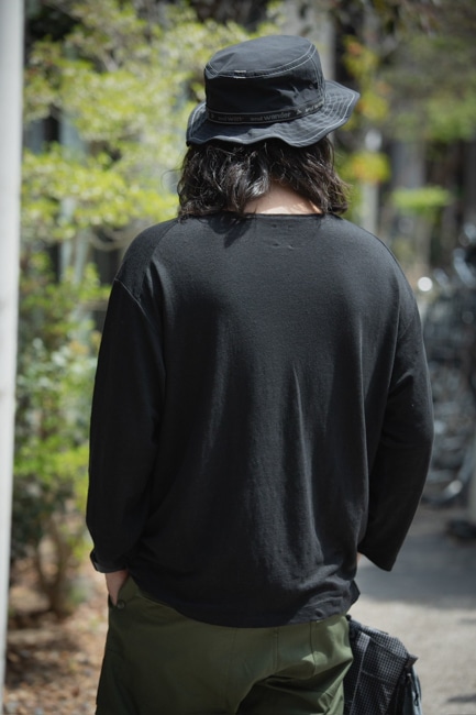 ご*ゅ様 BATONER Men Normandy Linen Basque S BATONERバトナーメンズ】NORMANDY LINEN BASQUE SHIRT DARK