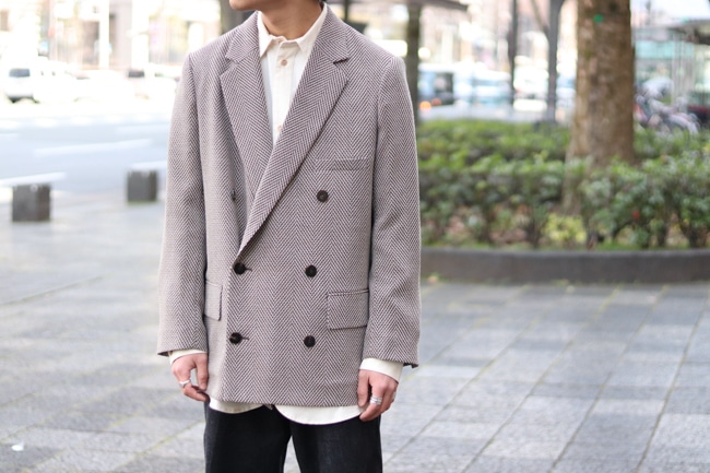 OVERCOAT [オーバーコート] 23SS Dropped Shoulder Double Breasted Jacket