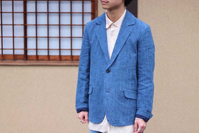 FRANK LEDER [ フランクリーダー ] Indigo Linen 2B Blazer