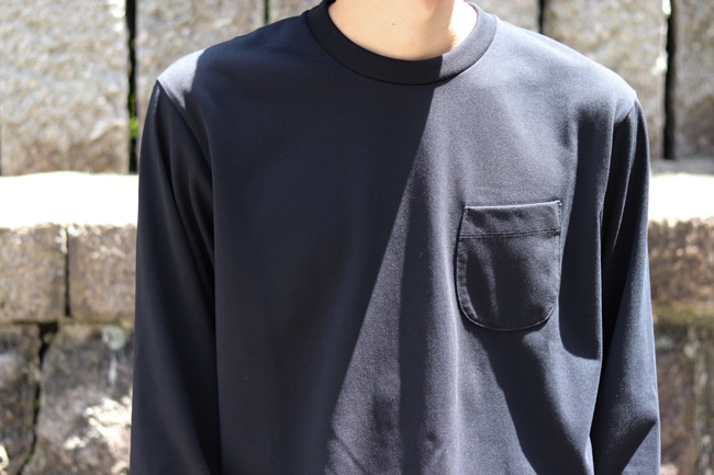 HANDROOM [ ハンドルーム ] POLYESTER COTTON FEEL LONG SLEEVE T-SHIRTS