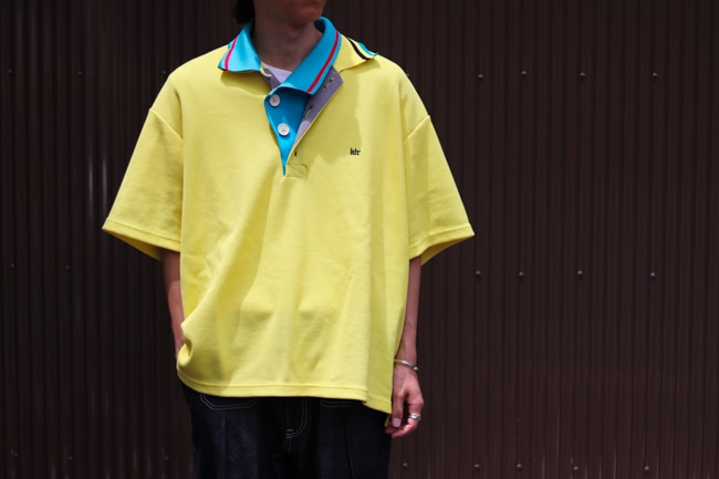 KOLOR [ カラー ] 綿ポリメッシュ ドッキングポロシャツ