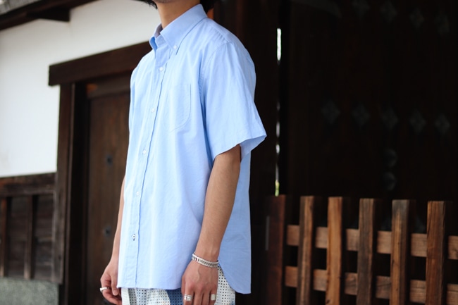 HANDROOM [ ハンドルーム ] OXFORD BUTTON DOWN SHORT SLEEVE SHIRTS