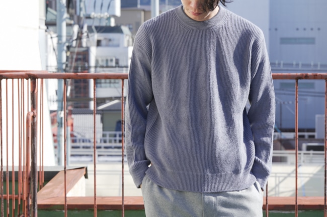 トップス THE INOUE BROTHERS BABY ALPACA MOCK KNIT Alpaca Waffle Mock Neck Sweater | Snow Peak