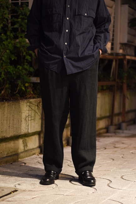 【超激安新作】FRANK LEDER フランクリーダー 顔料加工 ツータック パンツ パンツ