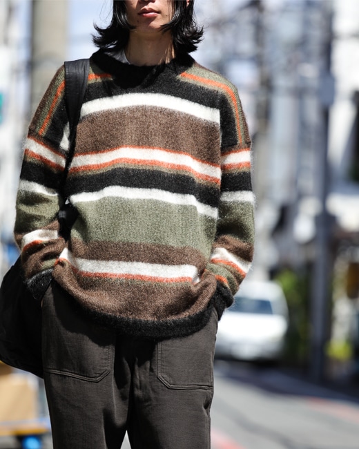 CASEY CASEY [ ケイシーケイシー ] 2024AW MOHSIL JUMPER・STRIPE MOHSIL JUMPER