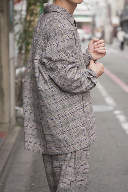 EESETT&Co. [ イイセットアンドコー ] Open Collar Shirt ( Lurie ) / Relax Trousers (  Edson )