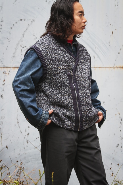 ENCOMING [Knitted Asymmetric Vest]