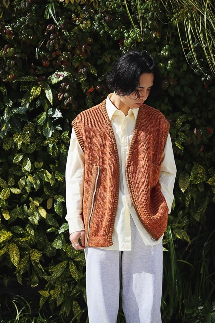 ENCOMING [Knitted Asymmetric Vest]