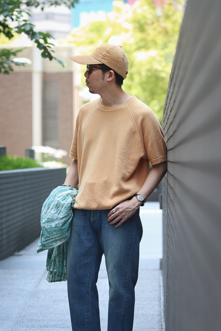 A.PRESSE [S/S Vintage Sweatshirt -Yellow-]