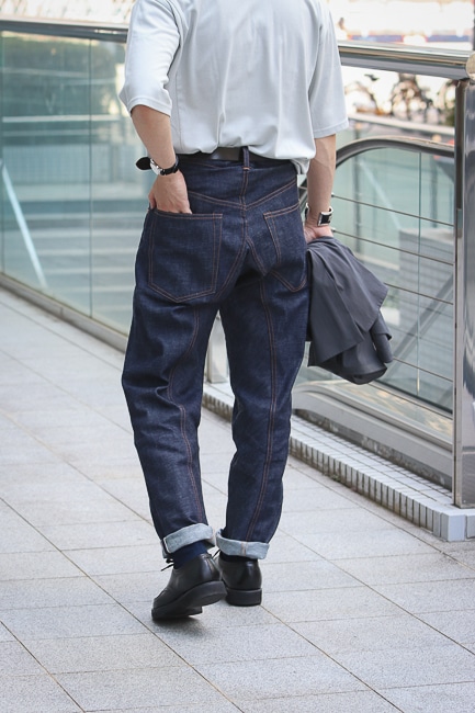 SCYE BASICS [Selvedge Denim Peg Top Jeans]