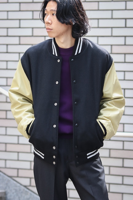 SETTLEMIER'S [LOFTMAN別注 Leather Sleeve Versity Jacket]