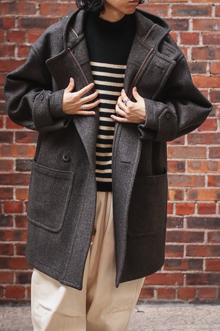 HERILL [Blacksheep Duffelcoat -Brown Herringbone-]