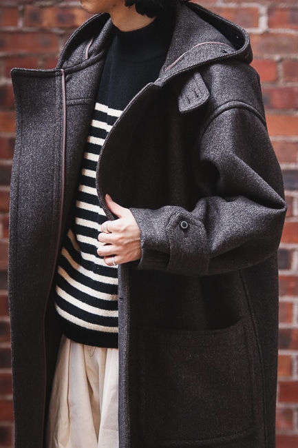 HERILL [Blacksheep Duffelcoat -Brown Herringbone-]