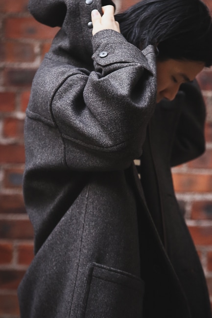 HERILL [Blacksheep Duffelcoat -Brown Herringbone-]